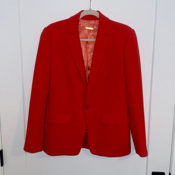 Trina Turk Orange Blazer Size 4 Tailored Women’s Jacket Workwear Luxury - Picture 1 of 8